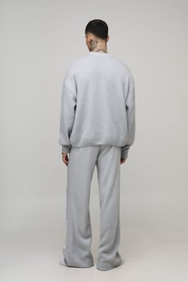 Tall Oversized Boxy & Wide Leg Offical Brushed Knitted Tracksuit
