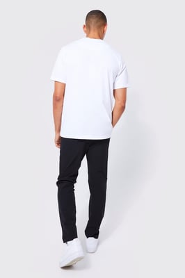 Elasticated Waist Technical Stretch Slim Trouser
