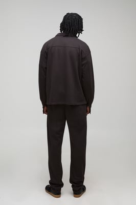 Tall Regular Fit Textured Over Shirt & Tapered Trouser Set