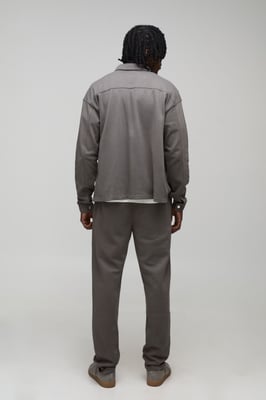 Tall Regular Fit Textured Over Shirt & Tapered Trouser Set