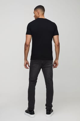 Basic Muscle Fit Crew Neck T-Shirt