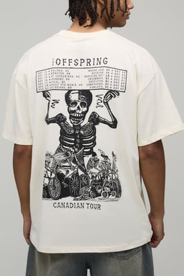 Oversized The Offspring License Printed T-Shirt