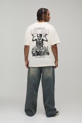 Oversized The Offspring License Printed T-Shirt