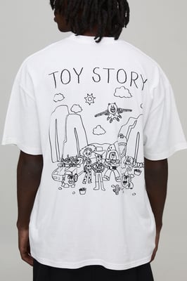 Oversized Disney Toy Story License Printed T-Shirt