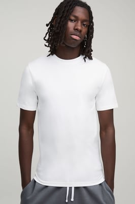 Basic Muscle Fit Crew Neck T-Shirt