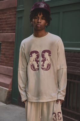 Oversized Graphic Faux Layer Heavyweight Washed T-Shirt