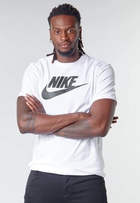 Nike Mens Tracksuit T Shirt Zip Pocket Shorts in White/Black