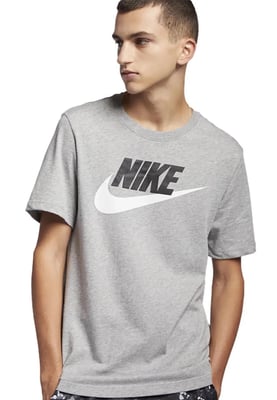 Nike Mens Tracksuit T Shirt Zip Pocket Shorts in Grey/Grey