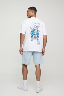 White Oversized Extended Neck Disney Toy Story License T-Shirt