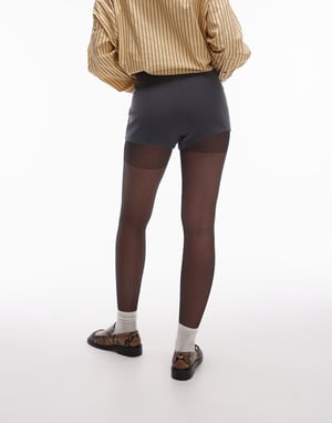 Topshop tailored knicker shorts in grey