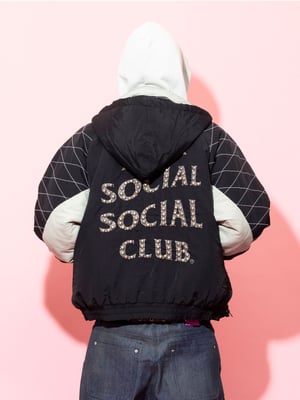 ASSC Studded Starter Jacket with Quilted Shoulders in Black