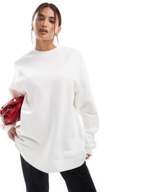 ASOS DESIGN Heavy weight oversized sweatshirt in ecru