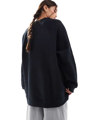ASOS DESIGN Heavy weight oversized sweatshirt in black