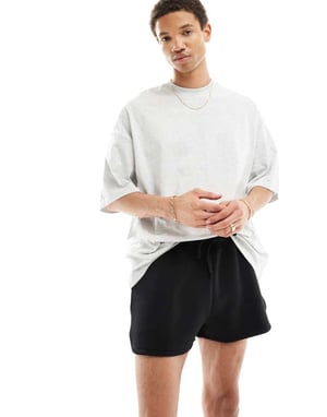 ASOS DESIGN löparshorts i scuba-liknande tyg i svart