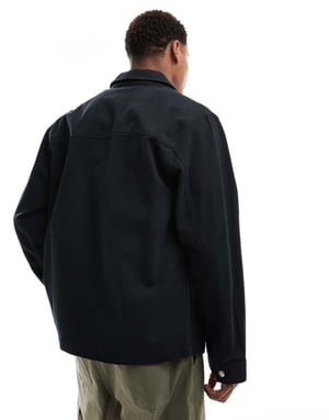 ASOS DESIGN tvättad arbetjacka i svart