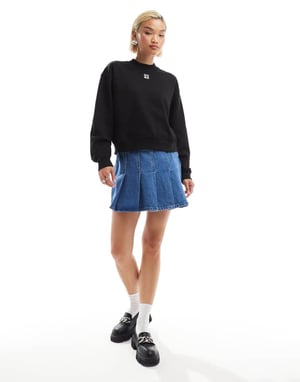 HUGO Red daxandria sweatshirt med rund hals i svart