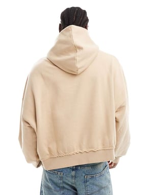 Karl Kani retro sprayad hoodie i mörkbeige