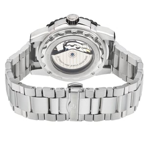Gevril Men's Seacloud Swiss Automatic Movement SA100 Black Bezel, Black Dial, Stainless Steel Bracelet Watch