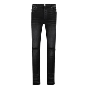 Amiri Slash Åldrade Svarta Jeans