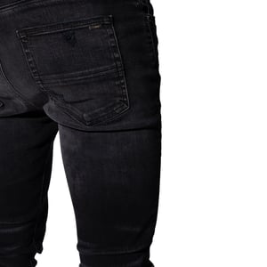 Amiri Slash Åldrade Svarta Jeans