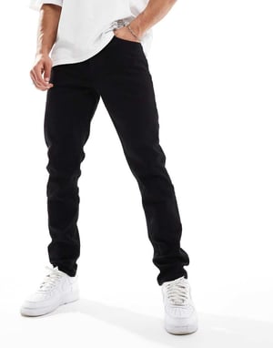 Marshall Artist slim fit jeans i svart overdyed