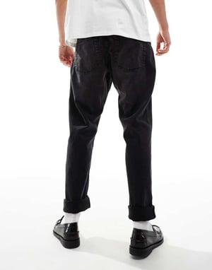ONLY & SONS regular fit jeans i tvättad svart