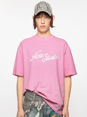 Embroidered Logo T-Shirt in Pink