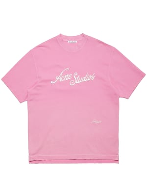 Embroidered Logo T-Shirt in Pink