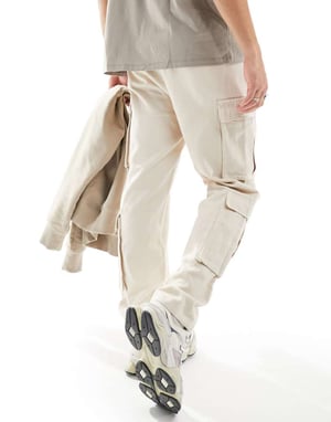 Sixth June multi taktiska cargo-byxor i beige