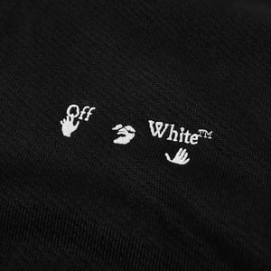Off-white Monotone Arrow Logo On Back Black Hoodie