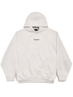 New Balenciaga Back Hoodie in White