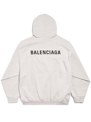 New Balenciaga Back Hoodie in White