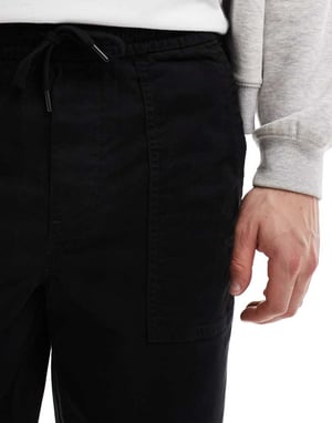 ONLY & SONS lös passform arbetarebyxor i svart