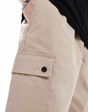 Jack & Jones bill bred passform cargobyxa i beige