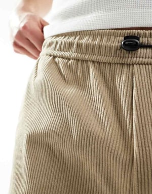 ONLY & SONS löst sittande kordbyxor i beige