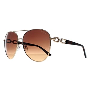 Guess Aviator Womens Shiny Pale Gold Brown Gradient GU00158