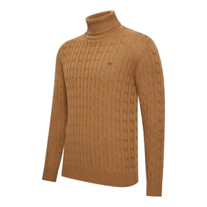 Cappuccino Italia Tröja Aosta Kabel Pullover Brun