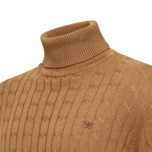 Cappuccino Italia Tröja Aosta Kabel Pullover Brun