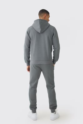 Slim Fit Official Zip Through Mesh Panelled Hooded Tracksuit