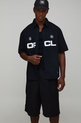 Boxy Fit Circa 98 Flock Print Short Sleeve Shirt
