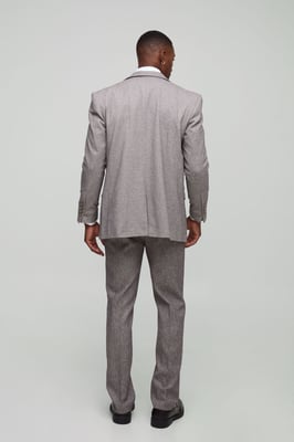 Straight Fit Herringbone Suit Jacket