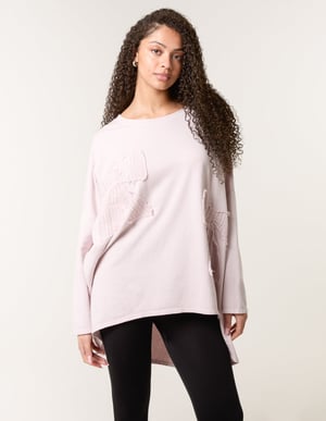 Lace Bow Sweat Top