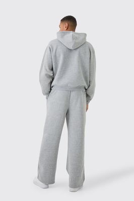 Oversized Boxy M Star Printed Zip Through Hooded Tracksuit
