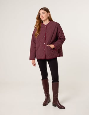 Button Front Quilted Jacket