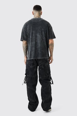 Tall Baggy Strap And Buckle Detail Jeans