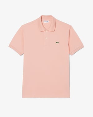 L.12.12 Lacoste Classic Fit Mens Short Sleeve Polo Shirt Classic Fit Polo Shirt in Coral