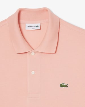 L.12.12 Lacoste Classic Fit Mens Short Sleeve Polo Shirt Classic Fit Polo Shirt in Coral