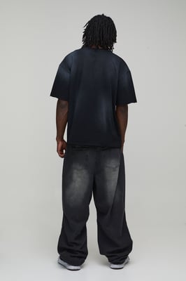 Tall Spray Washed Paint Splatter Balloon Jeans