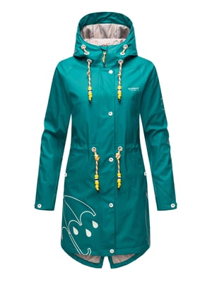 Marikoo dames regenjas – Dancing Umbrella, waterdicht met capuchon