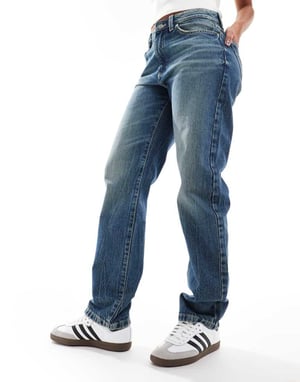 Cotton On original rak jeans i blå skymning denim